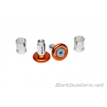 BAR END PLUG (2)ORANGE FOR 14MM/18MM FIT
