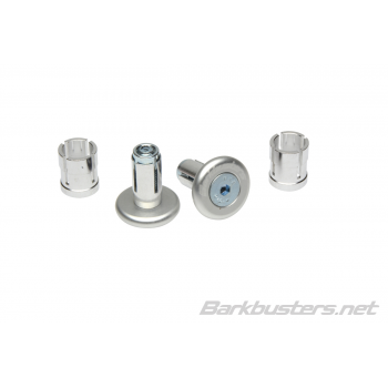 BAR END PLUG (2)SILV FOR 14MM/18MM FIT