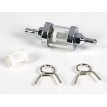 FUEL FILTER 5/16 CHROME GLASS