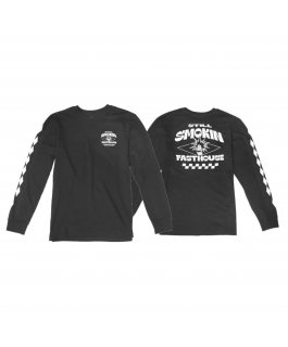 4 EVER 2 SMOKIN' LS TEE BLK/WHT LG