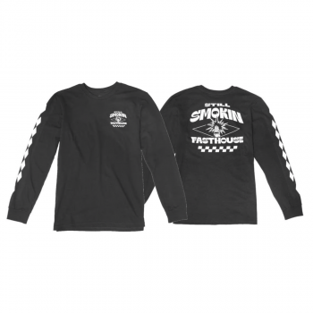 4 EVER 2 SMOKIN' LS TEE BLK/WHT LG