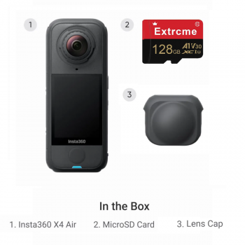 X4 AIR CAMERA + CARTE MEM + CAP LENT