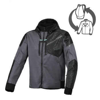 (L) DISTEC JKT BLK CAMO/GRY S