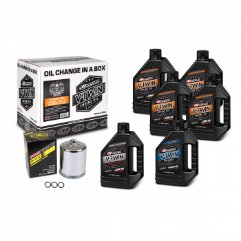 V-TWIN OIL MIN, CHROME FILTER, EVO (KIT)