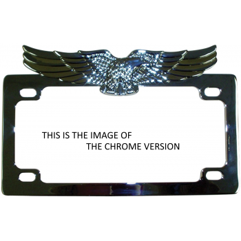 PLAQUE MAT NOIR AIGLE AU-DESSUS QUE.