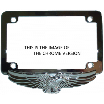 PLAQUE MAT NOIR AIGLE AU-DESSOUS ONT.