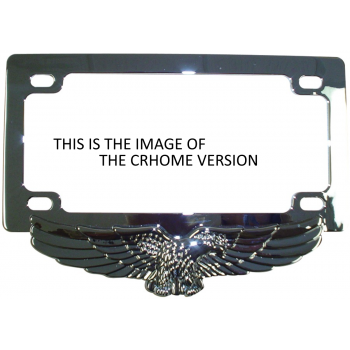 PLAQUE MAT NOIR AIGLE AU-DESSOUS QUE.
