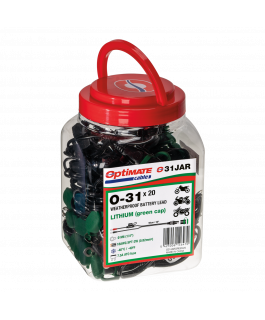 O-31 BATTERY LEAD GREEN CAP JAR QTY 20