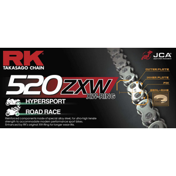 520ZXW-150 CHROME RK CHAINE 520ZXW-150 CHROME RK CHAINE