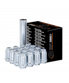 12MM X 1.25 TAPER SPLINE CHR LUG PK16