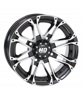 12X7 4/110 2+5 HD4 GLOSS BLK/MACH WHL
