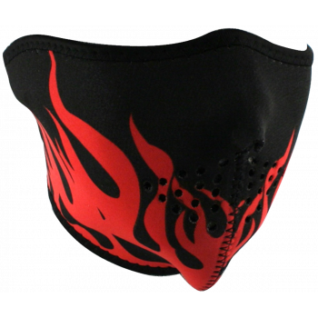 1/2 MASK RED FLAMES
