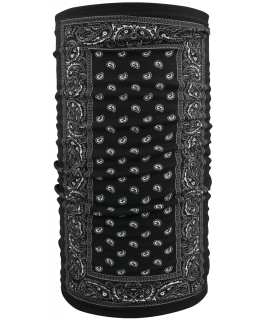 MOTLEY TUBE FLEECE LINED BLACK PAISLEY